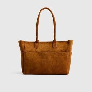 NWT Quince Italian Suede Shopper Tote